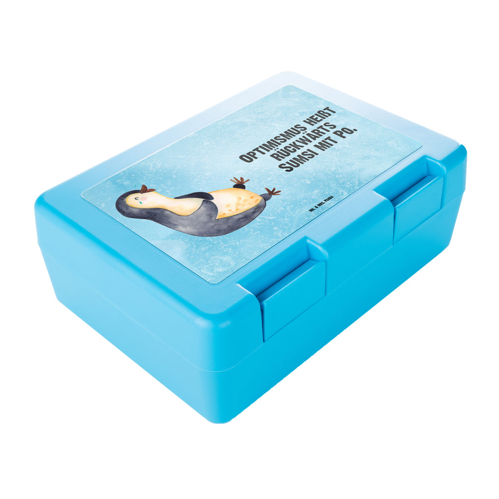 Brotdose Pinguin lachend Brotbox, Snackbox, Lunch box, Butterbrotdose, Brotzeitbox, Pinguin, Pinguine, lustiger Spruch, Optimismus, Fröhlich, Lachen, Humor, Fröhlichkeit