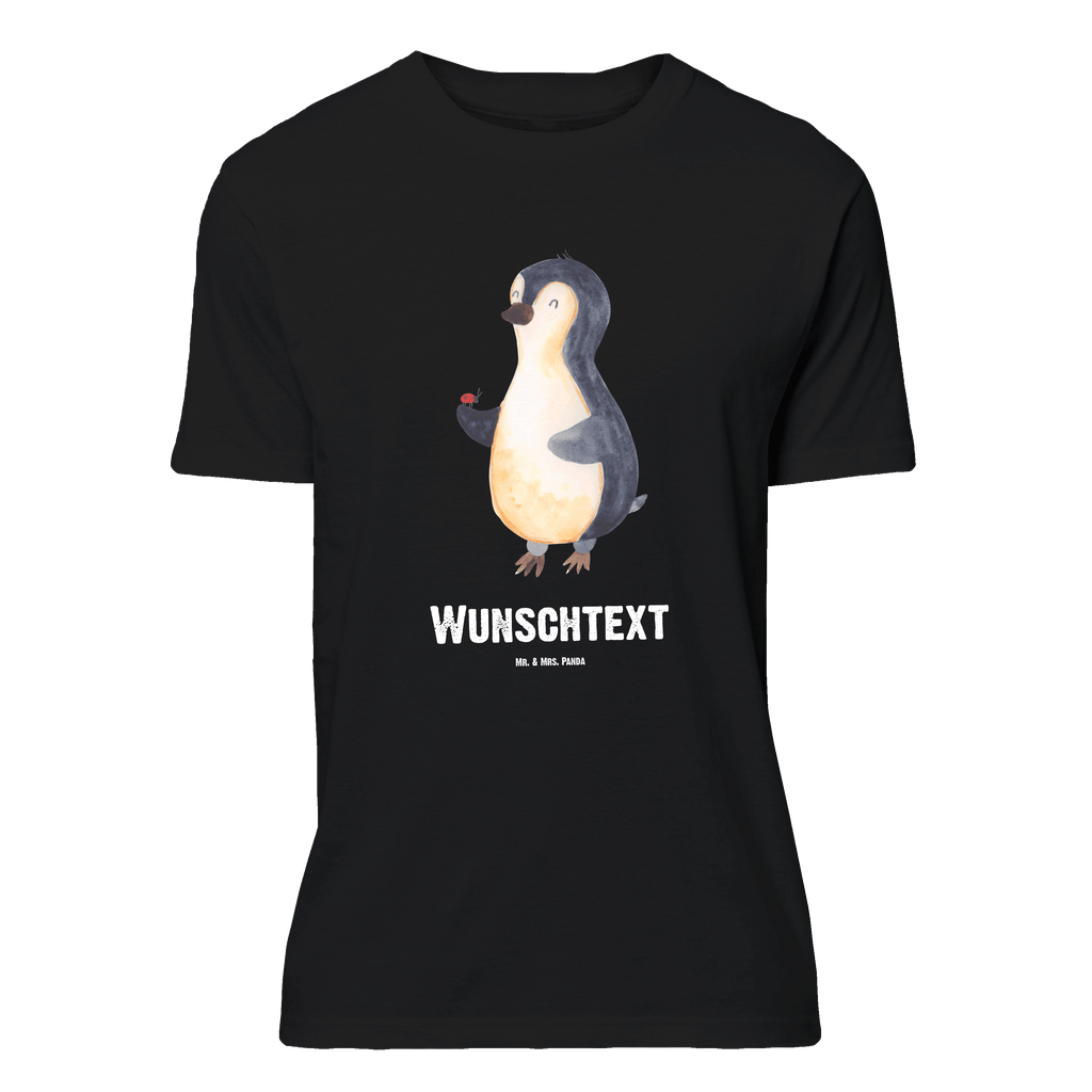 Personalisiertes T-Shirt Pinguin Marienkäfer T-Shirt Personalisiert, T-Shirt mit Namen, T-Shirt mit Aufruck, Männer, Frauen, Pinguin, Pinguine, Marienkäfer, Liebe, Wunder, Glück, Freude, Lebensfreude