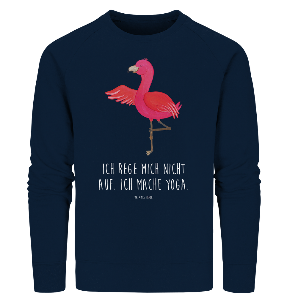 Organic Pullover Flamingo Yoga Pullover, Pullover Männer, Pullover Frauen, Sweatshirt, Sweatshirt Männer, Sweatshirt Frauen, Unisex, Flamingo, Vogel, Yoga, Namaste, Achtsamkeit, Yoga-Übung, Entspannung, Ärger, Aufregen, Tiefenentspannung