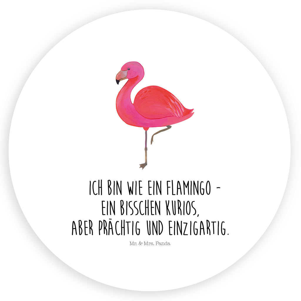 Rund Aufkleber Flamingo classic Sticker, Aufkleber, Etikett, Kinder, rund, Flamingo, Einzigartig, Selbstliebe, Stolz, ich, für mich, Spruch, Freundin, Freundinnen, Außenseiter, Sohn, Tochter, Geschwister