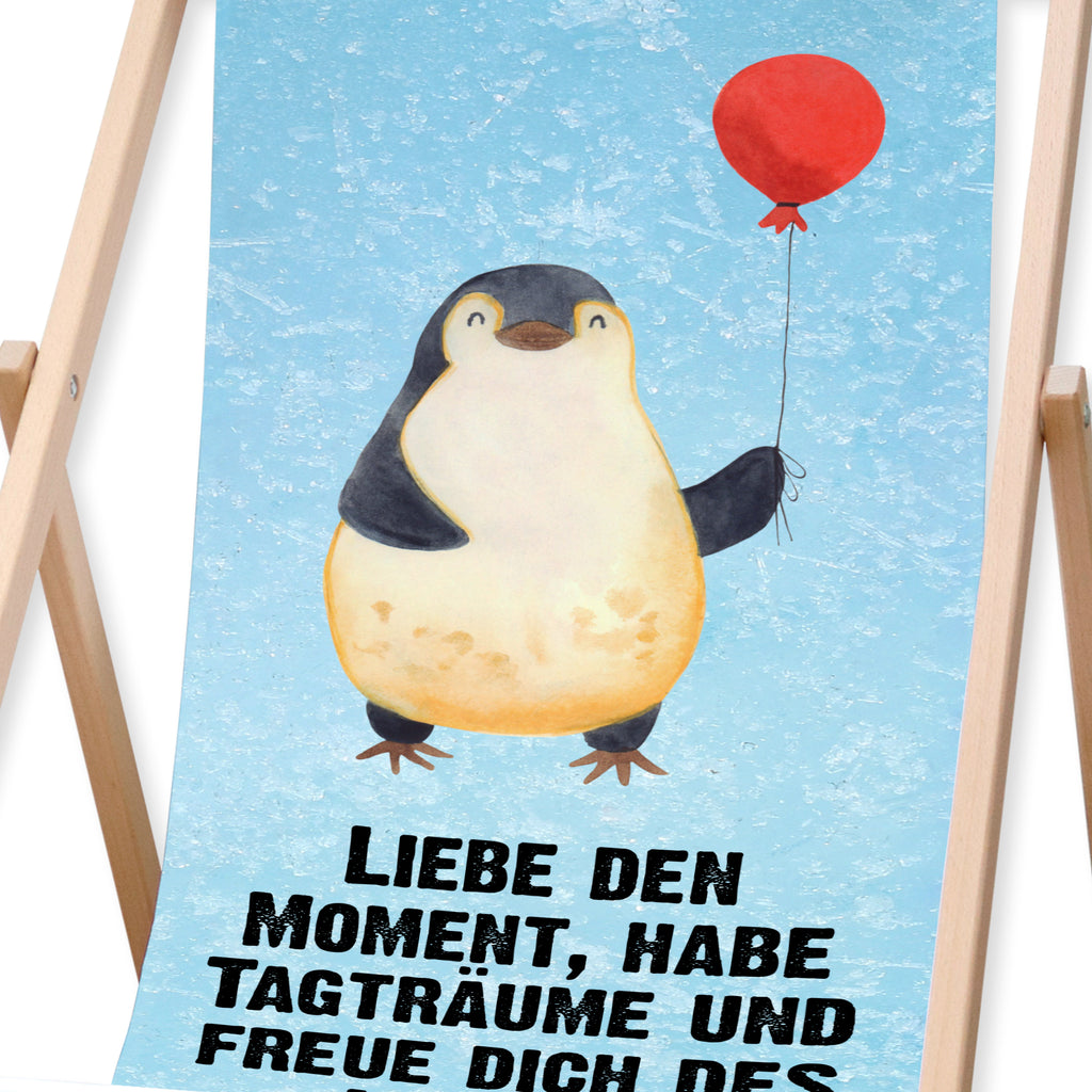 Gartenliege Pinguin Luftballon Sonnenliege, Strandliege, Liege, Liegestuhl, Gartenliege, Gartenstuhl, Pinguin, Pinguine, Luftballon, Tagträume, Lebenslust, Geschenk Freundin, Geschenkidee, beste Freundin, Motivation, Neustart, neues Leben, Liebe, Glück