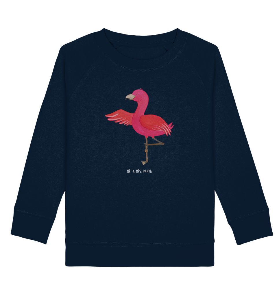 Organic Kinder Pullover Flamingo Yoga Kinder Pullover, Kinder Sweatshirt, Jungen, Mädchen, Flamingo, Vogel, Yoga, Namaste, Achtsamkeit, Yoga-Übung, Entspannung, Ärger, Aufregen, Tiefenentspannung