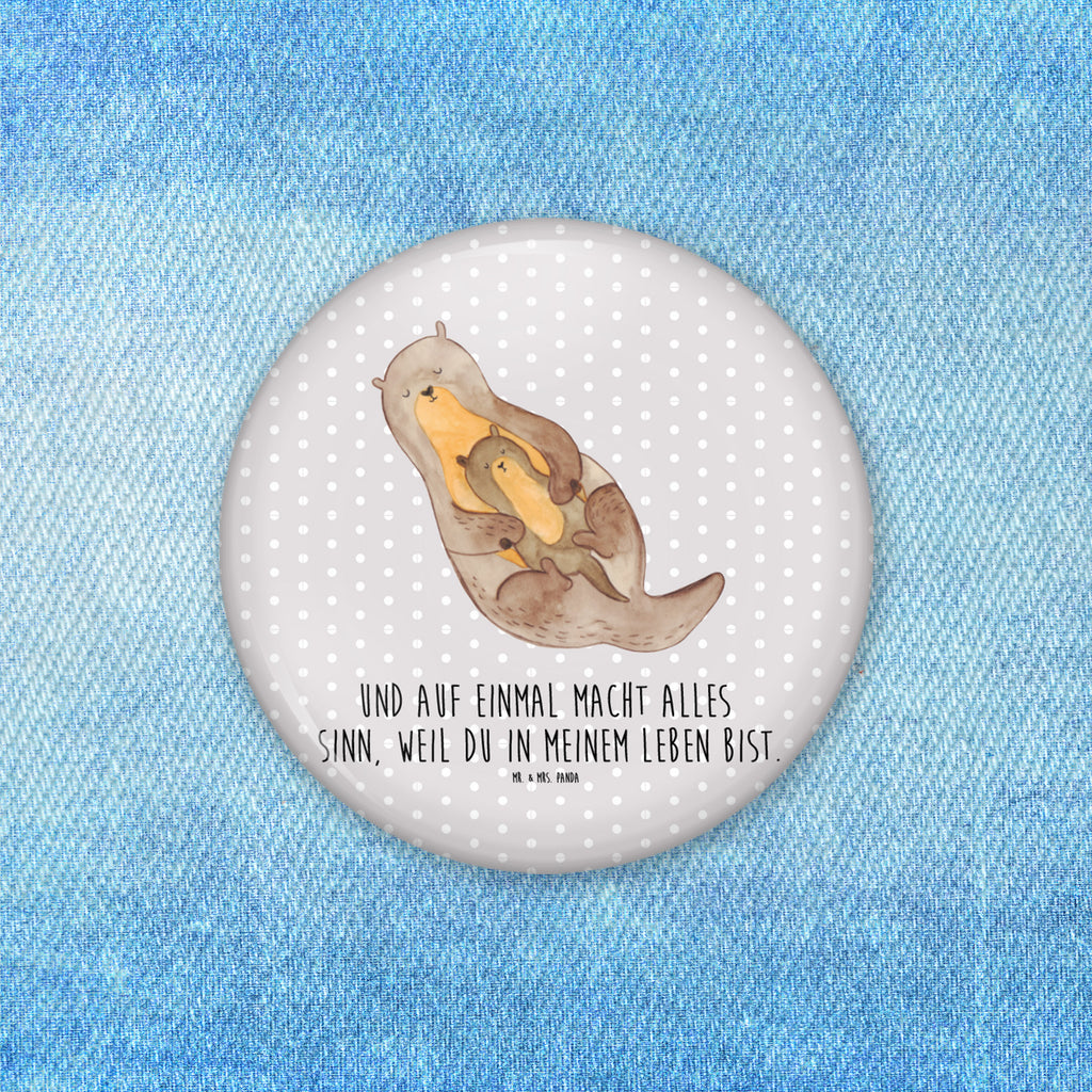 Button Otter mit Kind 50mm Button, Button, Pin, Anstecknadel, Otter, Fischotter, Seeotter, Otter Seeotter See Otter
