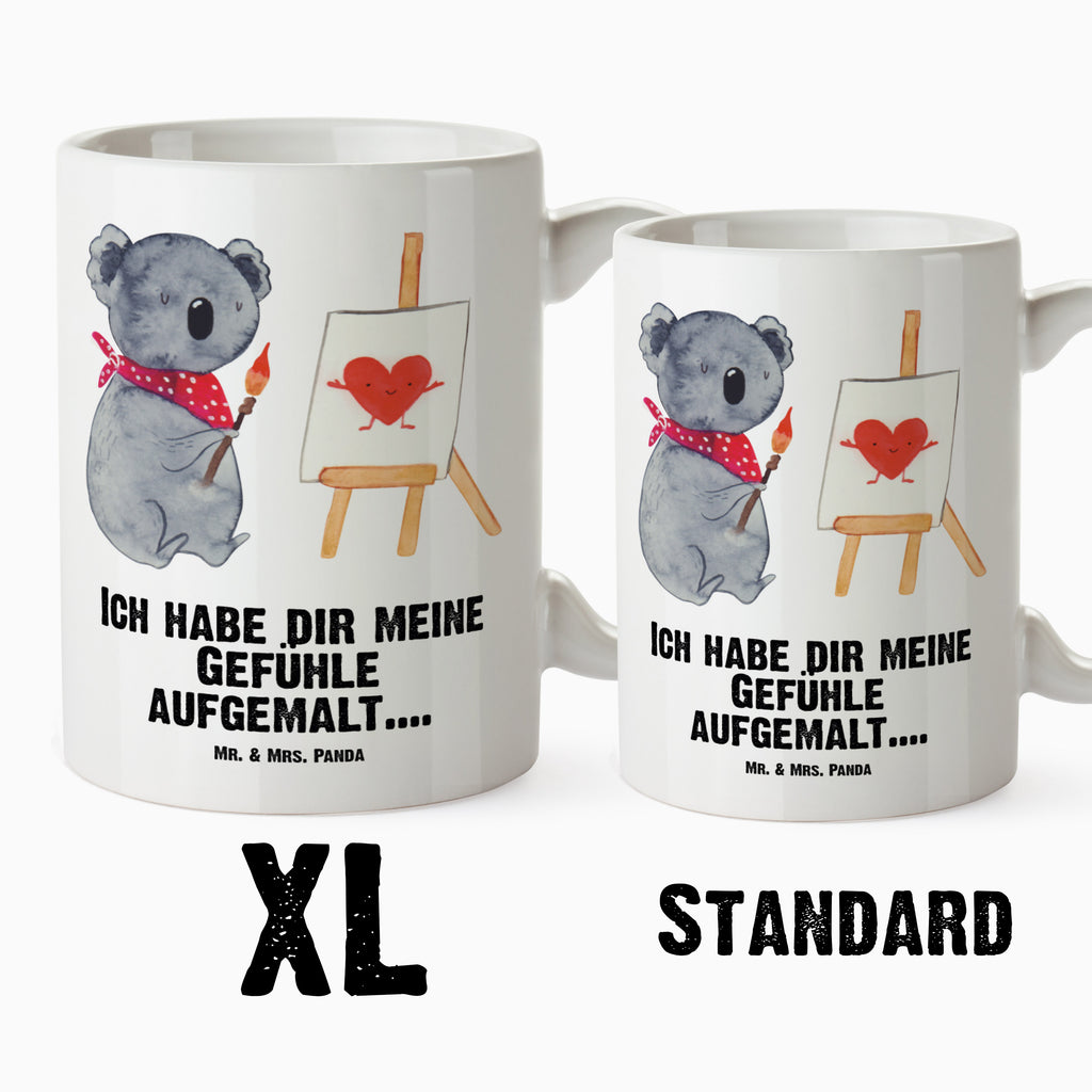 XL Tasse Koala Künstler XL Tasse, Große Tasse, Grosse Kaffeetasse, XL Becher, XL Teetasse, spülmaschinenfest, Jumbo Tasse, Groß, Koala, Koalabär, Liebe, Liebensbeweis, Liebesgeschenk, Gefühle, Künstler, zeichnen