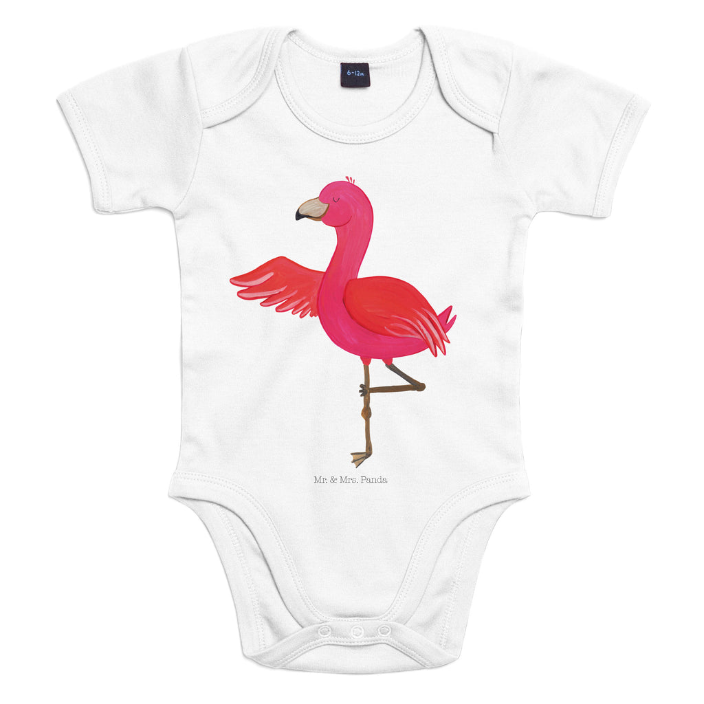 Organic Baby Body Flamingo Yoga Babykleidung, Babystrampler, Strampler, Wickelbody, Baby Erstausstattung, Junge, Mädchen, Flamingo, Vogel, Yoga, Namaste, Achtsamkeit, Yoga-Übung, Entspannung, Ärger, Aufregen, Tiefenentspannung