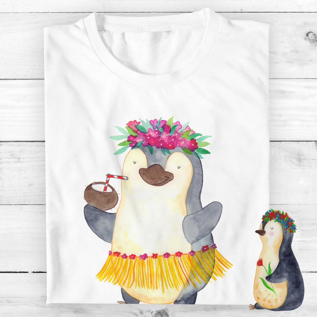 Personalisiertes T-Shirt Pinguin Kokosnuss T-Shirt Personalisiert, T-Shirt mit Namen, T-Shirt mit Aufruck, Männer, Frauen, Wunschtext, Bedrucken, Pinguin, Aloha, Hawaii, Urlaub, Kokosnuss, Pinguine