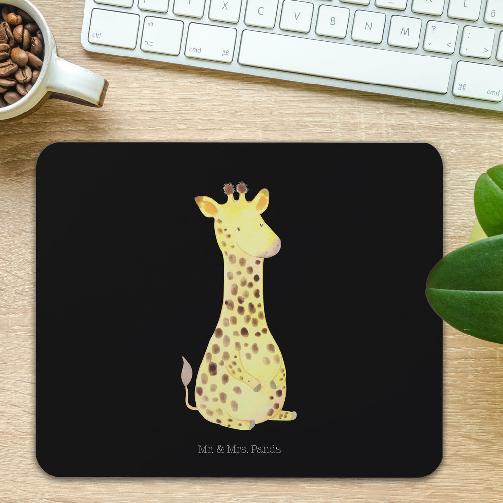 Mauspad Giraffe Zufrieden Mousepad, Computer zubehör, Büroausstattung, PC Zubehör, Arbeitszimmer, Mauspad, Einzigartiges Mauspad, Designer Mauspad, Afrika, Wildtiere, Giraffe, Zufrieden, Glück, Abenteuer