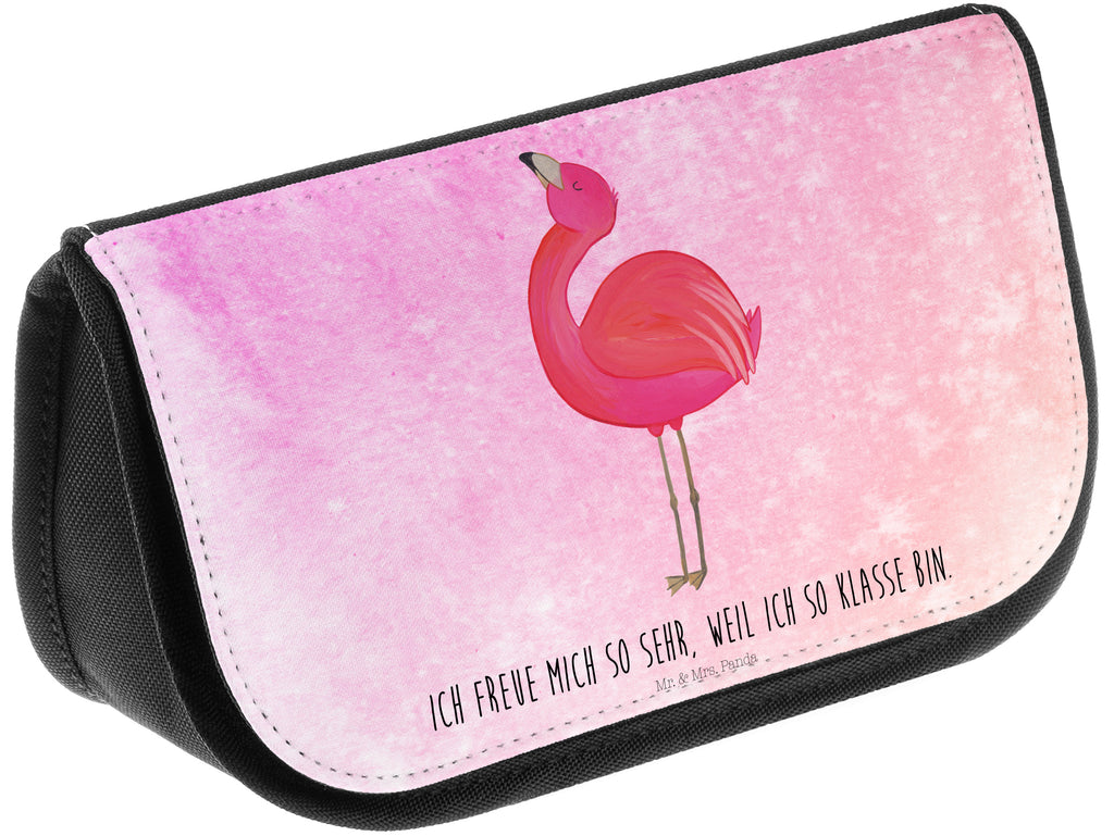 Kosmetiktasche Flamingo stolz Kosmetikbeutel, Kulturtasche, Kulturbeutel, Schminktasche, Make-Up Tasche, Flamingo, stolz, Freude, Selbstliebe, Selbstakzeptanz, Freundin, beste Freundin, Tochter, Mama, Schwester
