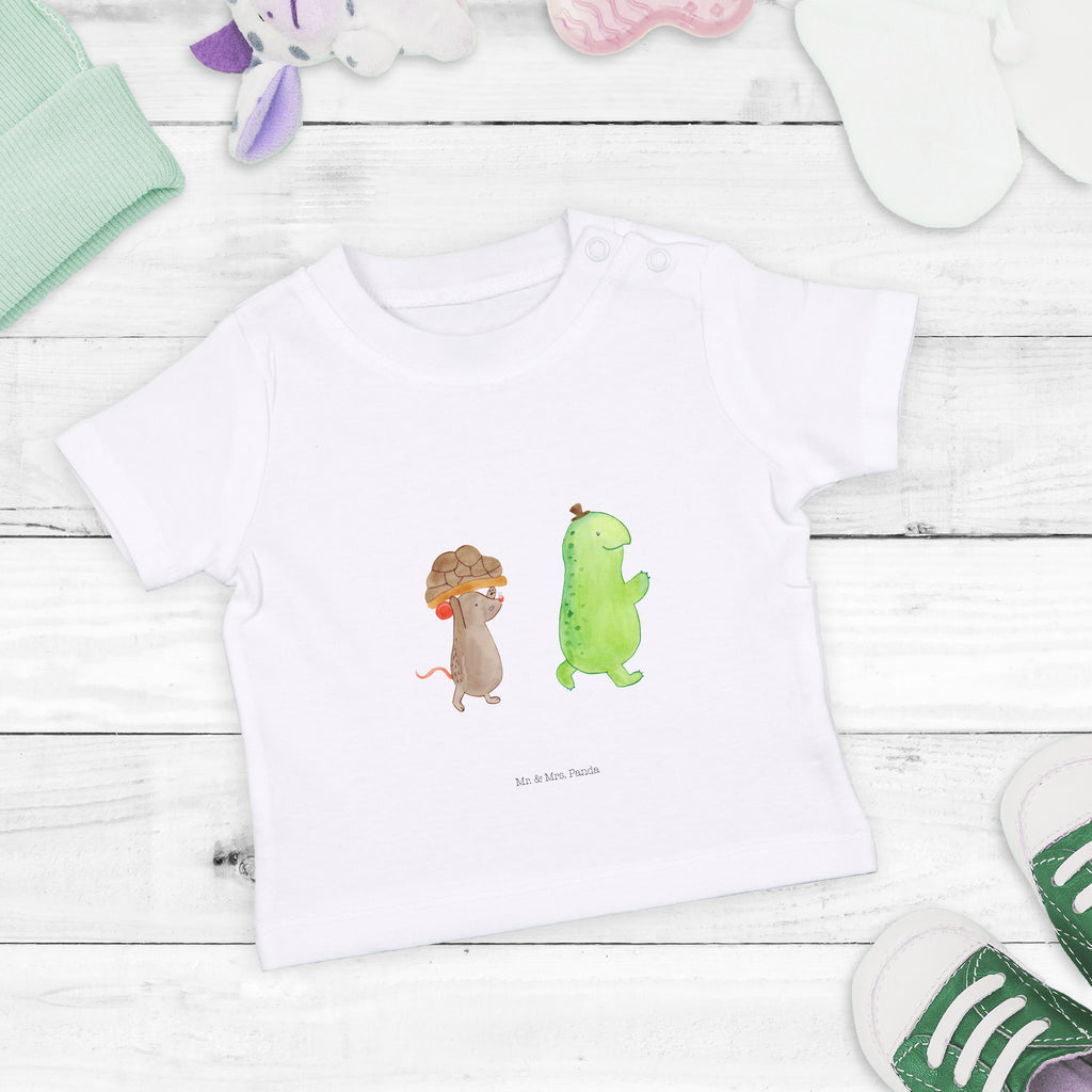 Organic Baby Shirt Schildkröte & Maus Baby T-Shirt, Jungen Baby T-Shirt, Mädchen Baby T-Shirt, Shirt, Schildkröte, Maus, Freunde, Freundinnen, beste Freunde, beste Freundinnen