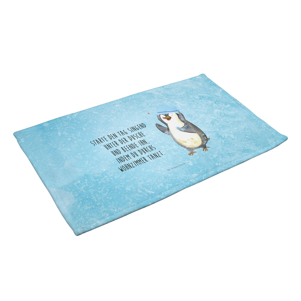 Handtuch Pinguin duscht Gästetuch, Reisehandtuch, Sport Handtuch, Frottier, Kinder Handtuch, Pinguin, Pinguine, Dusche, duschen, Lebensmotto, Motivation, Neustart, Neuanfang, glücklich sein