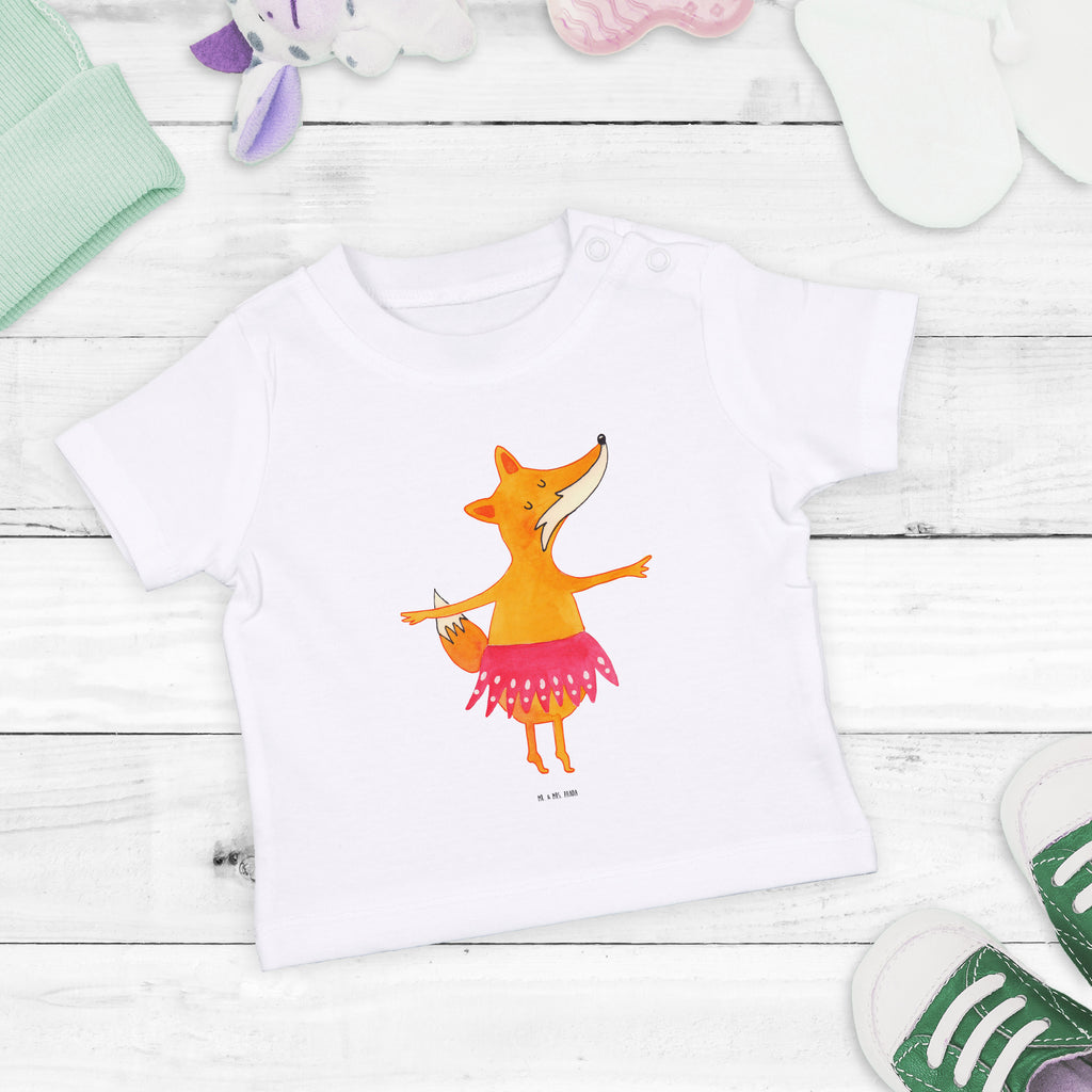 Organic Baby Shirt Fuchs Ballerina Baby T-Shirt, Jungen Baby T-Shirt, Mädchen Baby T-Shirt, Shirt, Fuchs, Fuchs Spruch, Füchse, Füchsin, Ballerina, Ballett, Tänzerin, Tanzen, Party, Einladung, Geburtstag