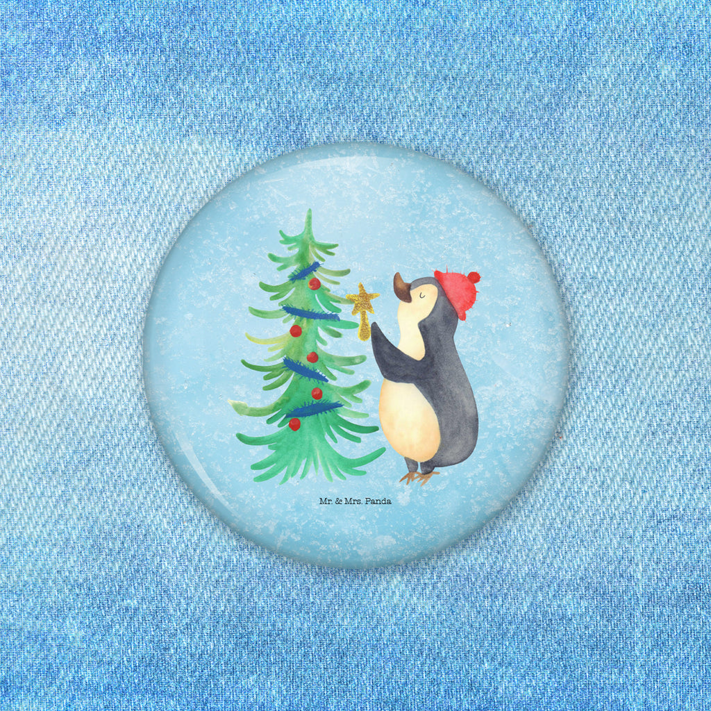 Button Pinguin Weihnachtsbaum 50mm Button, Button, Pin, Anstecknadel, Winter, Weihnachten, Weihnachtsdeko, Nikolaus, Advent, Heiligabend, Wintermotiv, Pinguin