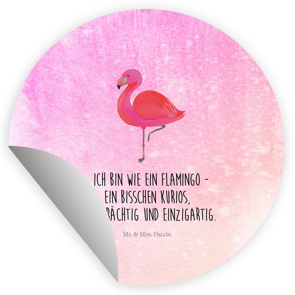 Rund Aufkleber Flamingo classic Sticker, Aufkleber, Etikett, Flamingo, Einzigartig, Selbstliebe, Stolz, ich, für mich, Spruch, Freundin, Freundinnen, Außenseiter, Sohn, Tochter, Geschwister
