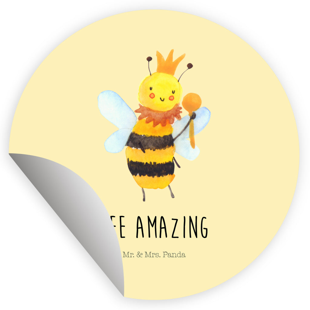 Rund Aufkleber Biene König Sticker, Aufkleber, Etikett, Kinder, rund, Biene, Wespe, Hummel