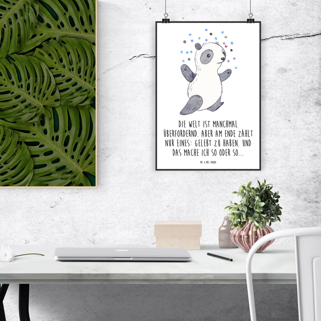 Poster Panda Bipolar Poster, Wandposter, Bild, Wanddeko, Küchenposter, Kinderposter, Wanddeko Bild, Raumdekoration, Wanddekoration, Handgemaltes Poster, Mr. & Mrs. Panda Poster, Designposter, Kunstdruck, Posterdruck, Panda, bipolar, Bipolare Störung