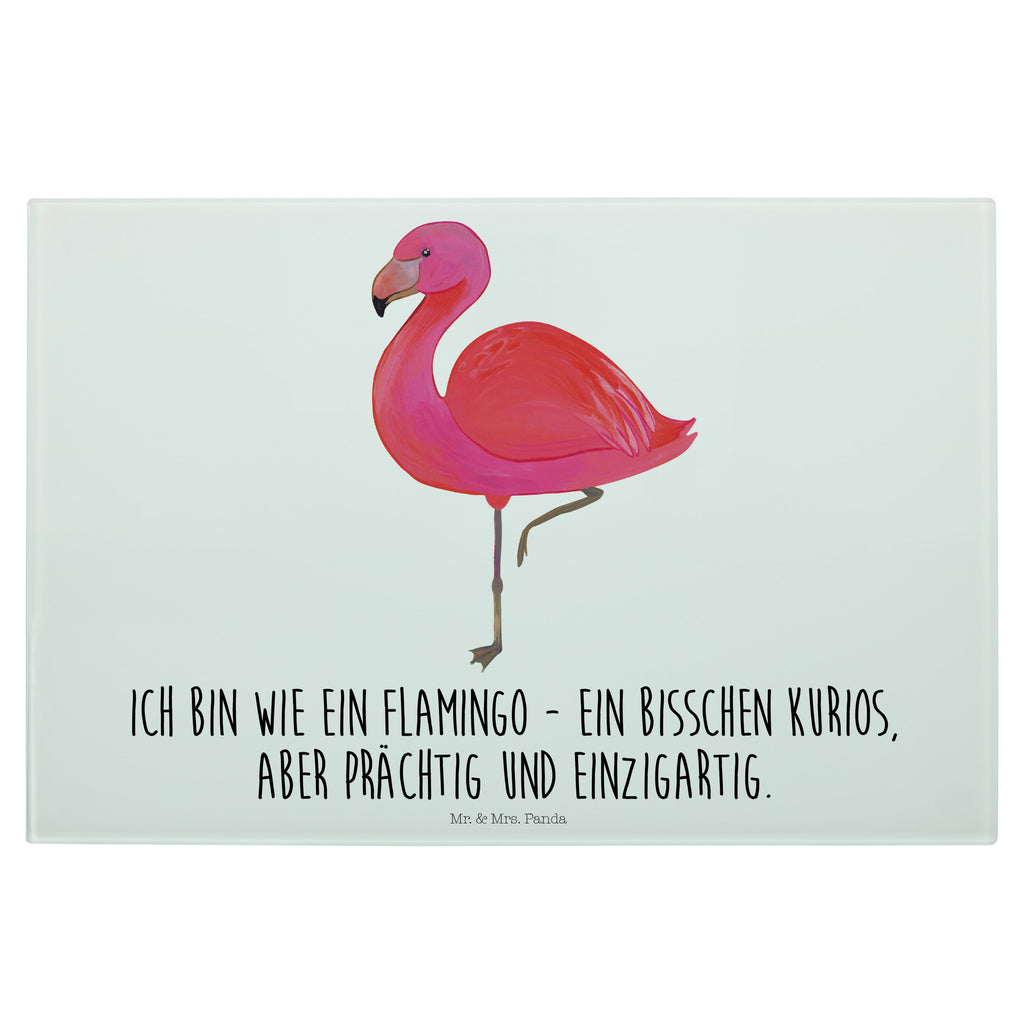 Glasschneidebrett Flamingo classic Glasschneidebrett, Schneidebrett, Flamingo, Einzigartig, Selbstliebe, Stolz, ich, für mich, Spruch, Freundin, Freundinnen, Außenseiter, Sohn, Tochter, Geschwister