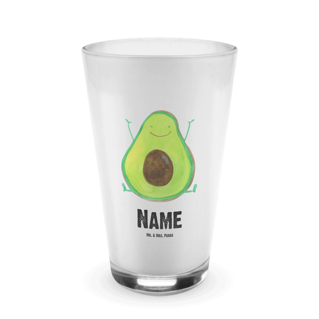 Personalisiertes Glas Avocado Happy Bedrucktes Glas, Glas mit Namen, Namensglas, Glas personalisiert, Name, Bedrucken, Avocado, Veggie, Vegan, Gesund, Chaos