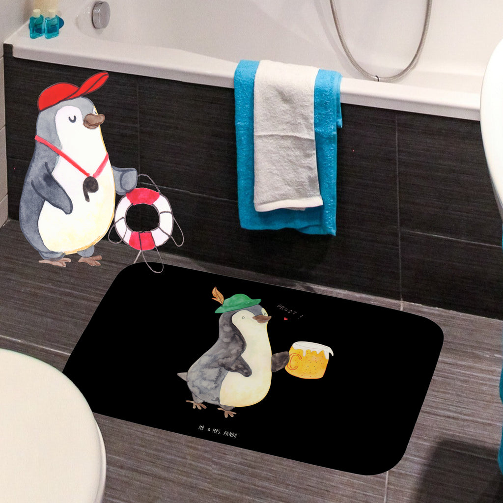 Badvorleger Pinguin Bier Badematte, Badteppich, Duschvorleger, Badezimmerteppich, Badezimmermatte, Badvorleger, Duschmatte, Duschteppich, Pinguin, Pinguine, Bier, Oktoberfest