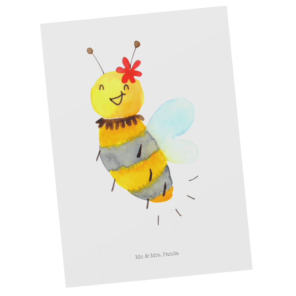 Postkarte Biene Blume Geschenkkarte, Grußkarte, Karte, Einladung, Ansichtskarte, Geburtstagskarte, Einladungskarte, Dankeskarte, Biene, Wespe, Hummel