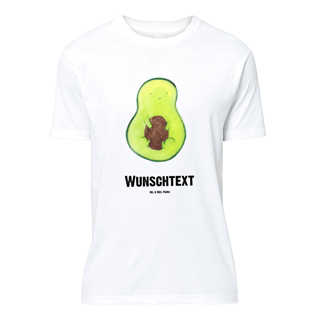 Personalisiertes T-Shirt Avocado mit Kern T-Shirt Personalisiert, T-Shirt mit Namen, T-Shirt mit Aufruck, Männer, Frauen, Avocado, Veggie, Vegan, Gesund, Avokado, Avocadokern, Kern, Pflanze, Spruch Leben
