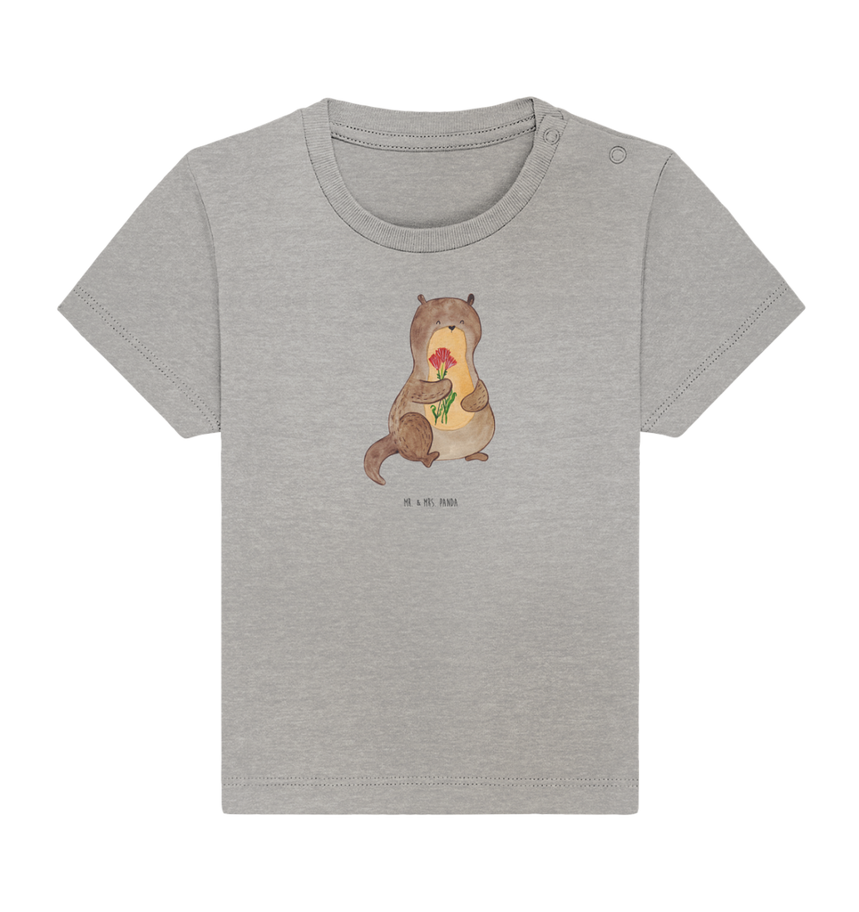 Organic Baby Shirt Otter Blumenstrauß Baby T-Shirt, Jungen Baby T-Shirt, Mädchen Baby T-Shirt, Shirt, Otter, Fischotter, Seeotter, Otter Seeotter See Otter