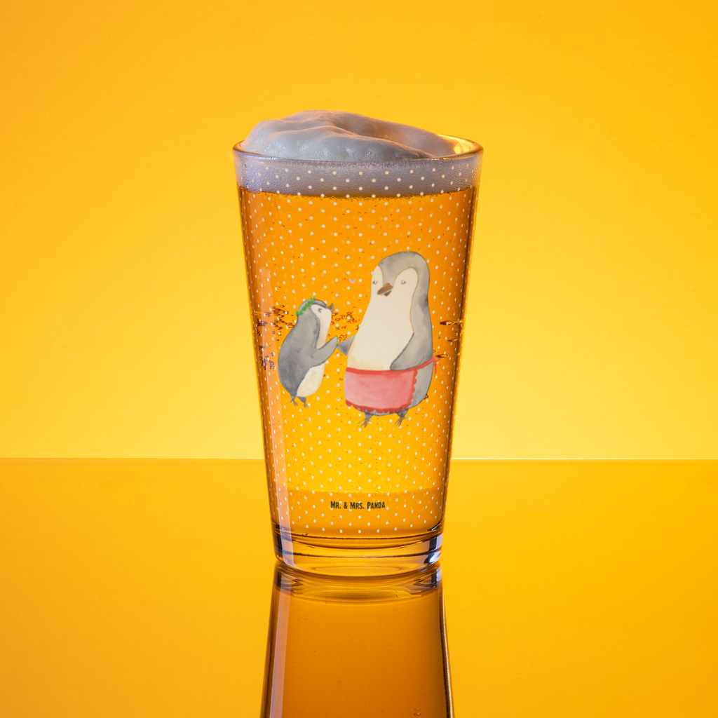 Premium Trinkglas Pinguin mit Kind Trinkglas, Glas, Pint Glas, Bierglas, Cocktail Glas, Wasserglas, Familie, Vatertag, Muttertag, Bruder, Schwester, Mama, Papa, Oma, Opa, Geschenk, Mami, Mutti, Mutter, Geburststag