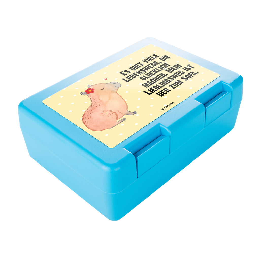 Brotdose Capybara Blume Brotbox, Snackbox, Lunch box, Butterbrotdose, Brotzeitbox, Tiermotive, Gute Laune, lustige Sprüche, Tiere, Capybara