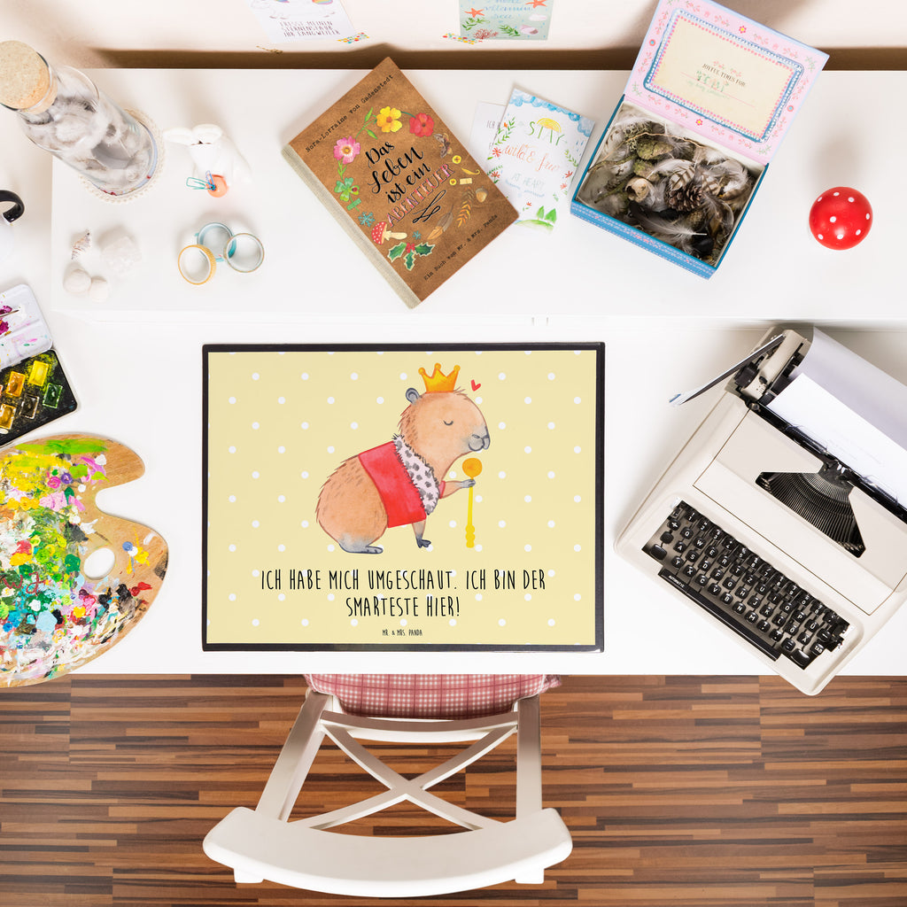 Schreibtischunterlage Capybara König Schreibunterlage, Schreibtischauflage, Bürobedarf, Büroartikel, Schreibwaren, Schreibtisch Unterlagen, Schreibtischunterlage Groß, Tiermotive, Gute Laune, lustige Sprüche, Tiere, Capybara, König