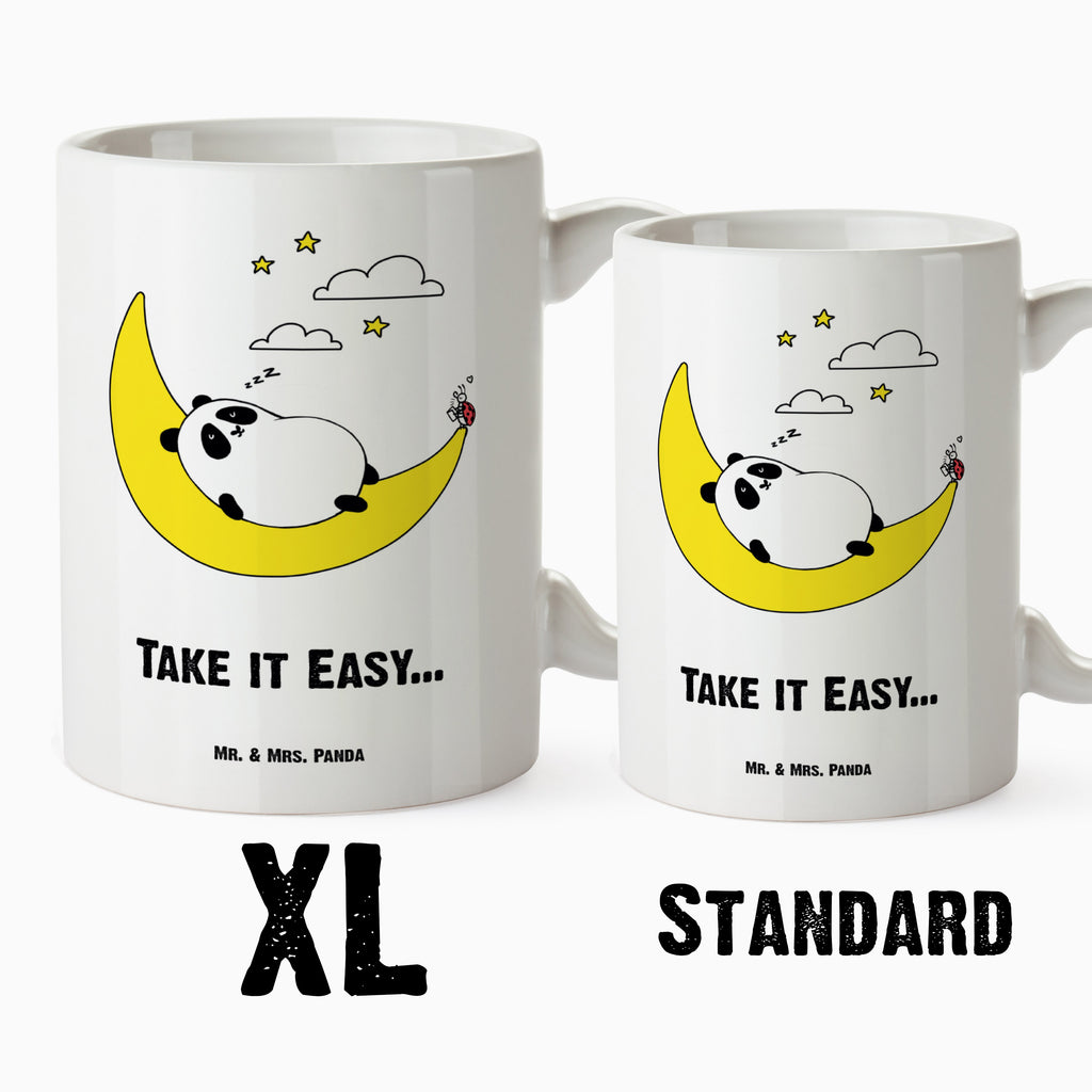 XL Tasse Easy & Peasy Take it Easy XL Tasse, Große Tasse, Grosse Kaffeetasse, XL Becher, XL Teetasse, spülmaschinenfest, Jumbo Tasse, Groß