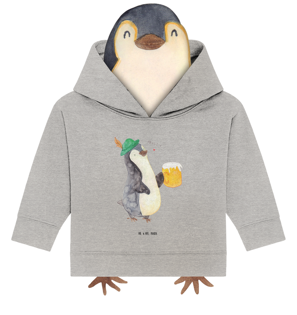 Organic Baby Hoodie Pinguin Bier Baby Kapuzenshirt, Baby Kapuzensweatshirt, Baby Hoodie, Baby Pullover, Pinguin, Pinguine, Bier, Oktoberfest