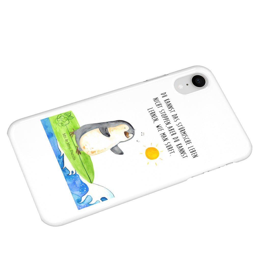 Handyhülle Pinguin Surfer Handyhülle, Handycover, Cover, Handy, Hülle, Samsung Galaxy S8 plus, Pinguin, Pinguine, surfen, Surfer, Hawaii, Urlaub, Wellen, Wellen reiten, Portugal
