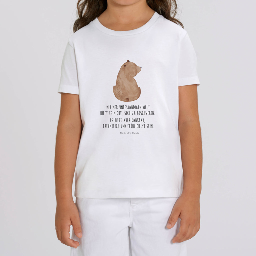 Organic Kinder T-Shirt Bär Schulterblick Kinder T-Shirt, Kinder T-Shirt Mädchen, Kinder T-Shirt Jungen, Bär, Teddy, Teddybär, Selbstachtung, Weltansicht, Motivation, Bären, Bärenliebe, Weisheit