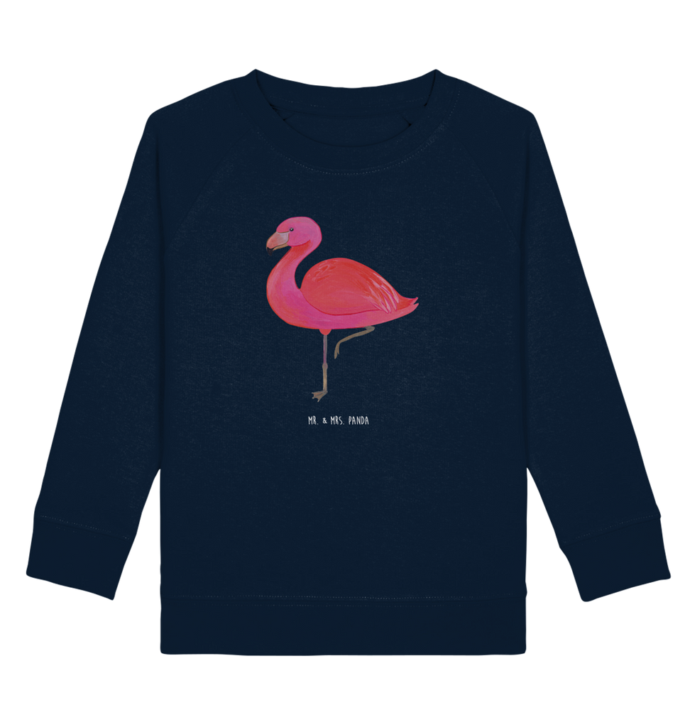 Organic Kinder Pullover Flamingo classic Kinder Pullover, Kinder Sweatshirt, Jungen, Mädchen, Flamingo, Einzigartig, Selbstliebe, Stolz, ich, für mich, Spruch, Freundin, Freundinnen, Außenseiter, Sohn, Tochter, Geschwister