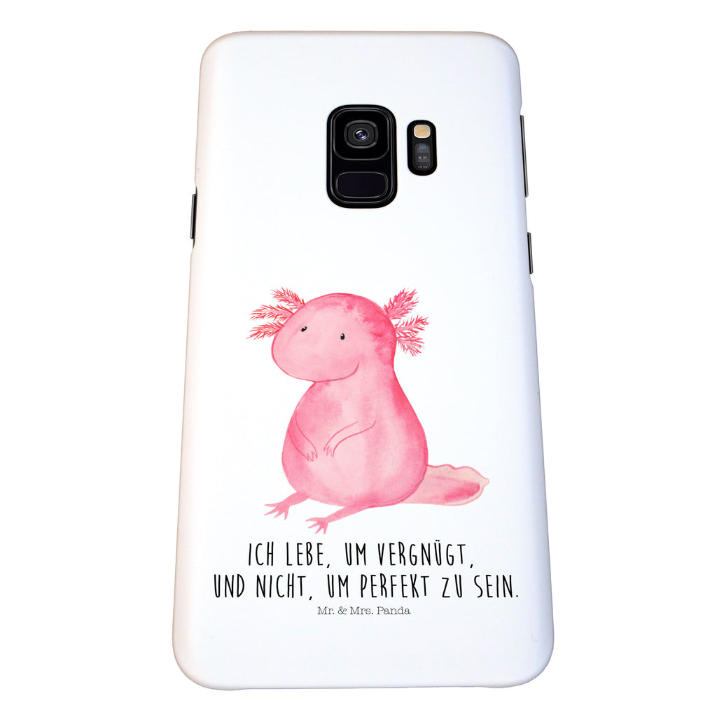 Handyhülle Axolotl Samsung Galaxy S9, Handyhülle, Smartphone Hülle, Handy Case, Handycover, Hülle, Axolotl, Molch, Axolot, vergnügt, fröhlich, zufrieden, Lebensstil, Weisheit, Lebensweisheit, Liebe, Freundin