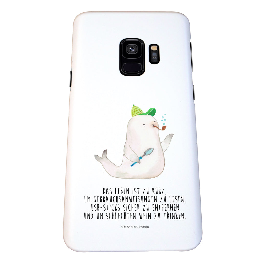 Handyhülle Robbe Sherlock Samsung Galaxy S9, Handyhülle, Smartphone Hülle, Handy Case, Handycover, Hülle, Tiermotive, Gute Laune, lustige Sprüche, Tiere