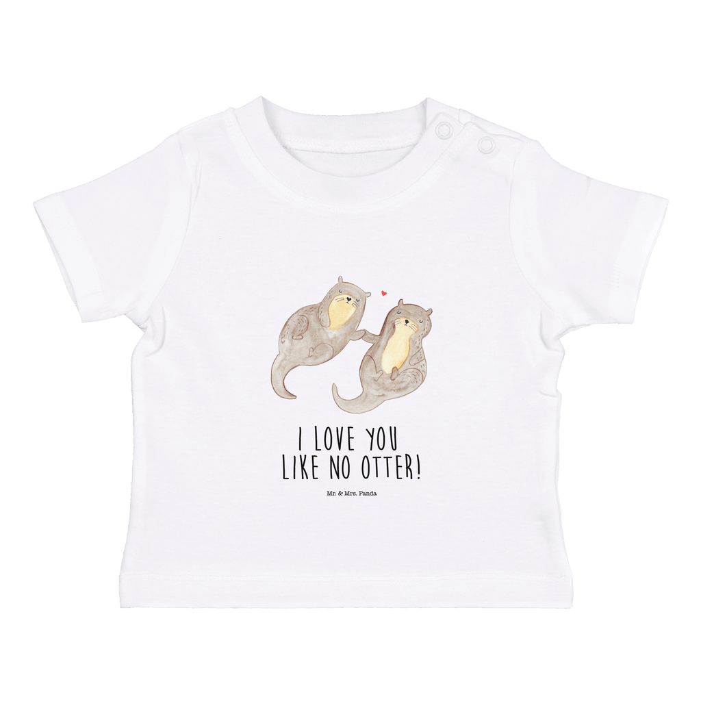 Organic Baby Shirt Otter händchenhaltend Baby T-Shirt, Jungen Baby T-Shirt, Mädchen Baby T-Shirt, Shirt, Otter, Fischotter, Seeotter, Otter Seeotter See Otter