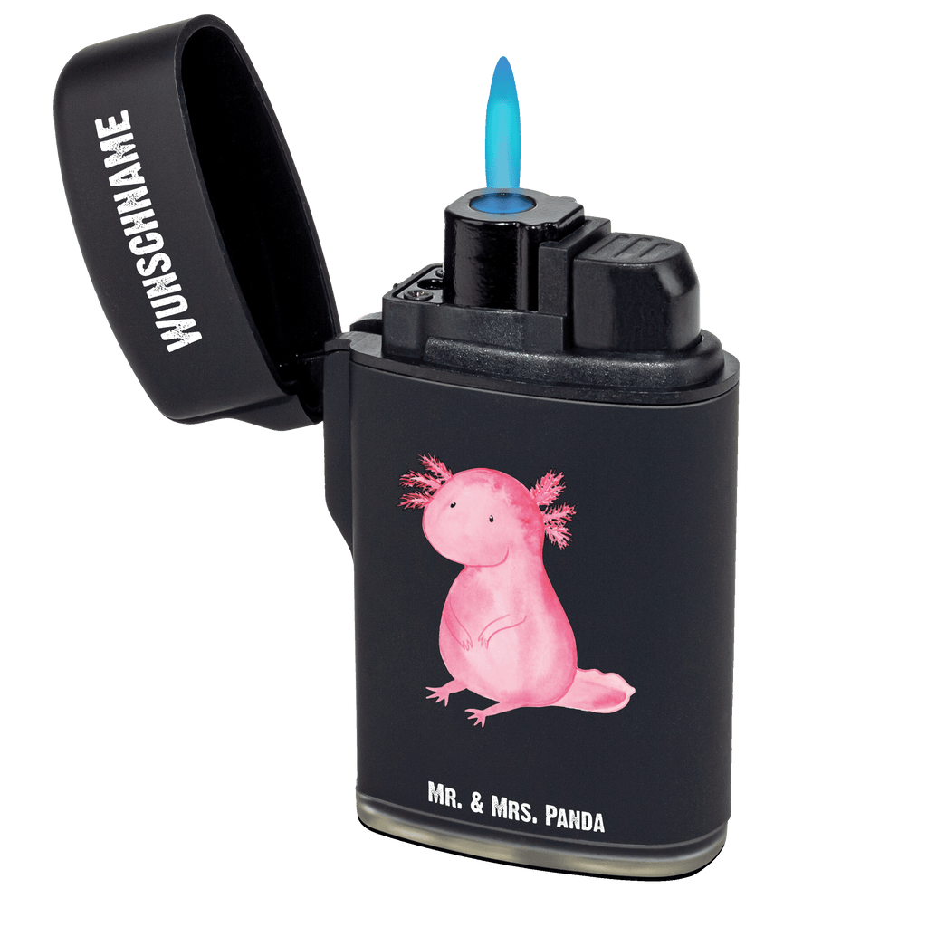 Personalisiertes Feuerzeug Axolotl Personalisiertes Feuerzeug, Personalisiertes Gas-Feuerzeug, Personalisiertes Sturmfeuerzeug, Axolotl, Molch, Axolot, vergnügt, fröhlich, zufrieden, Lebensstil, Weisheit, Lebensweisheit, Liebe, Freundin