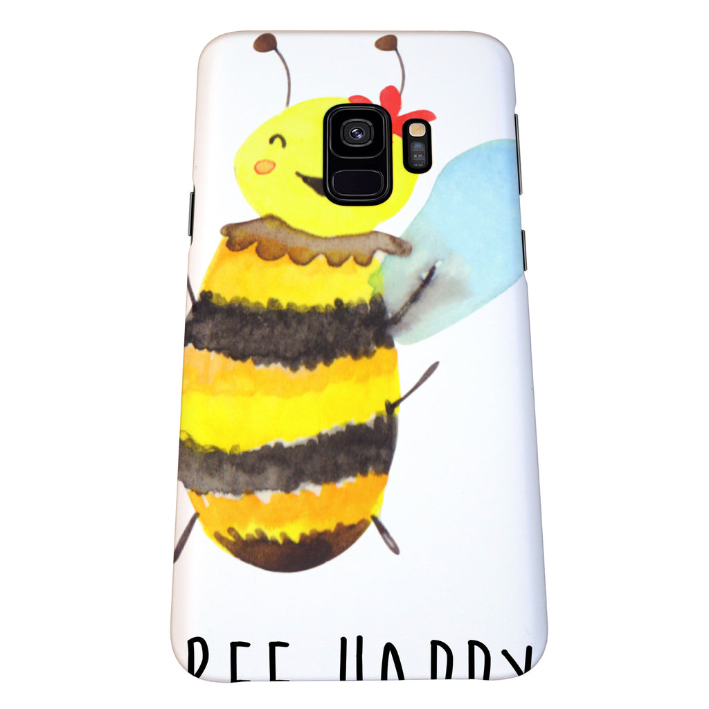 Handyhülle Biene Happy Handyhülle, Handycover, Cover, Handy, Hülle, Samsung Galaxy S8 plus, Biene, Wespe, Hummel