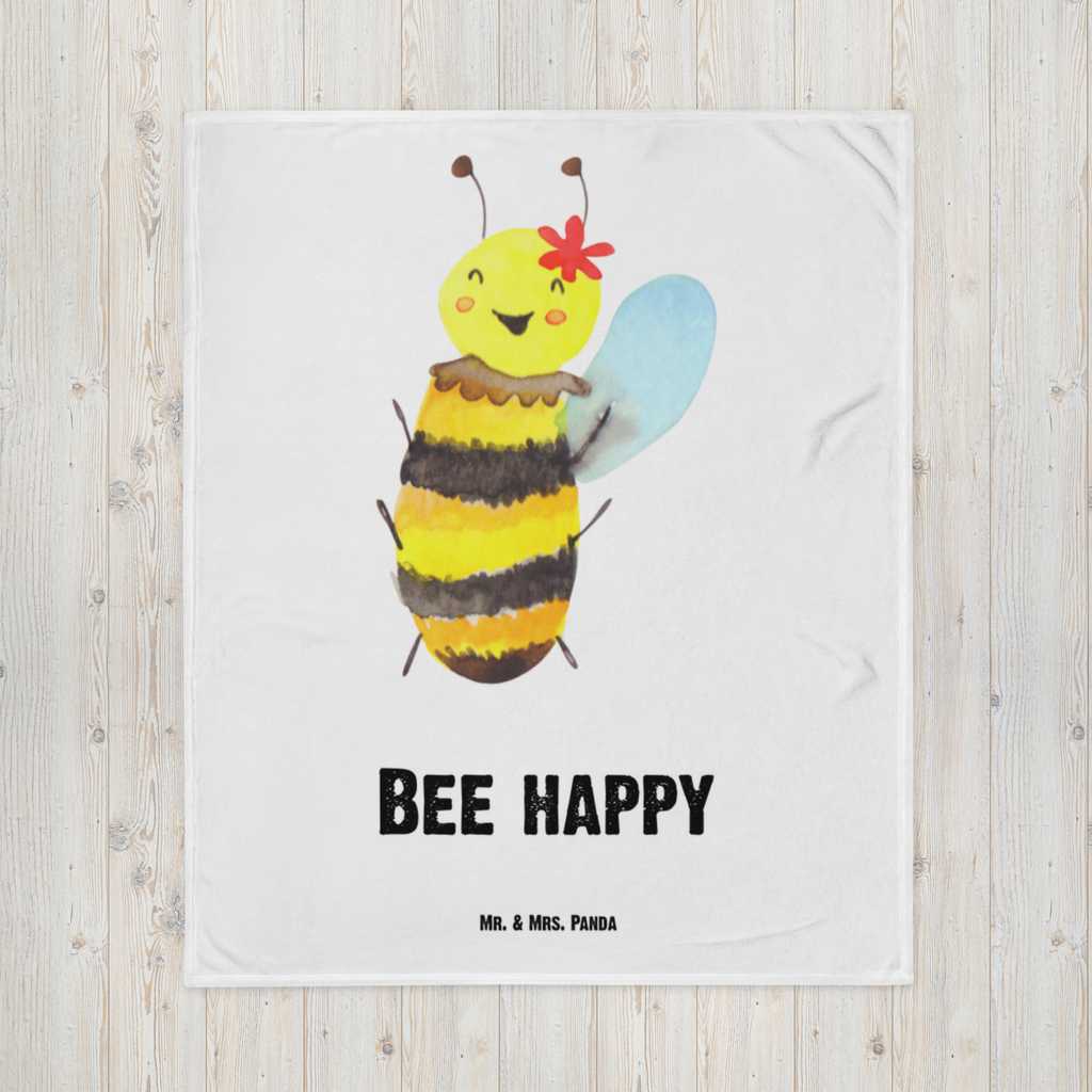 Babydecke Biene Happy Babydecke, Babygeschenk, Geschenk Geburt, Babyecke Kuscheldecke, Krabbeldecke, Biene, Wespe, Hummel