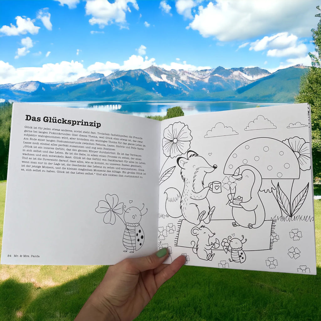 Malbuch Das Leben ist schön! mit Signatur von Mrs. Panda Tiermotive, Bilderbuch, Bilder Zum Ausmalen, Malvorlagen, Ausmalbilder Kinder, Mandalabuch, Ausmalbilder, Malbuch Erwachsene, Bastelbuch, Basteln, Kindermalvorlagen, Ausmalbuch, Zeichnen, Tiere, Gute Laune, Lustige Sprüche