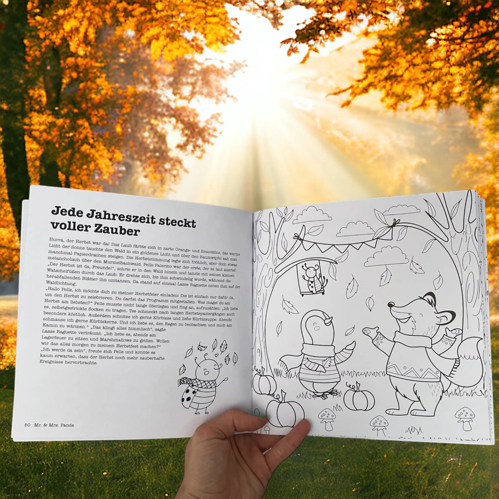 Malbuch Das Leben ist schön! mit Signatur von Mrs. Panda Tiermotive, Bilderbuch, Bilder Zum Ausmalen, Malvorlagen, Ausmalbilder Kinder, Mandalabuch, Ausmalbilder, Malbuch Erwachsene, Bastelbuch, Basteln, Kindermalvorlagen, Ausmalbuch, Zeichnen, Tiere, Gute Laune, Lustige Sprüche