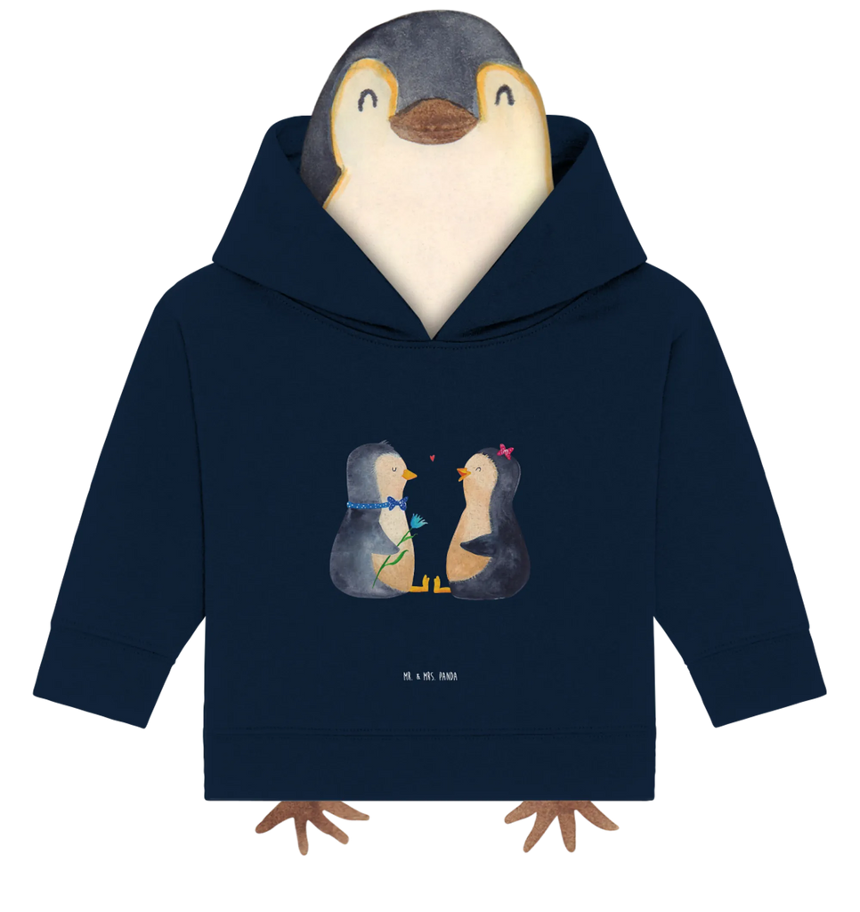 Organic Baby Hoodie Pinguin Pärchen Baby Kapuzenshirt, Baby Hoodie, Baby Kapuzensweatshirt, Baby Pullover, Pinguin, Traumpaar, Hochzeit, Hochzeitstag, Liebespaar, Hochzeitsgeschenk, Pinguine, Verlobung, Liebe, Liebesgeschenk, Jahrestag, Liebesbeweis, große Liebe