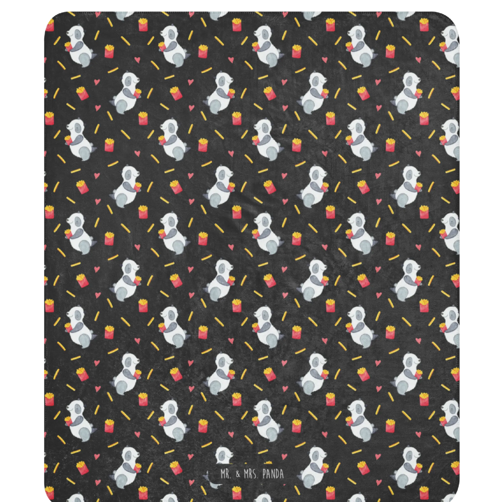 Koc Sherpa Panda frytki Pommes, Panda Muster, Panda, Pommes Muster