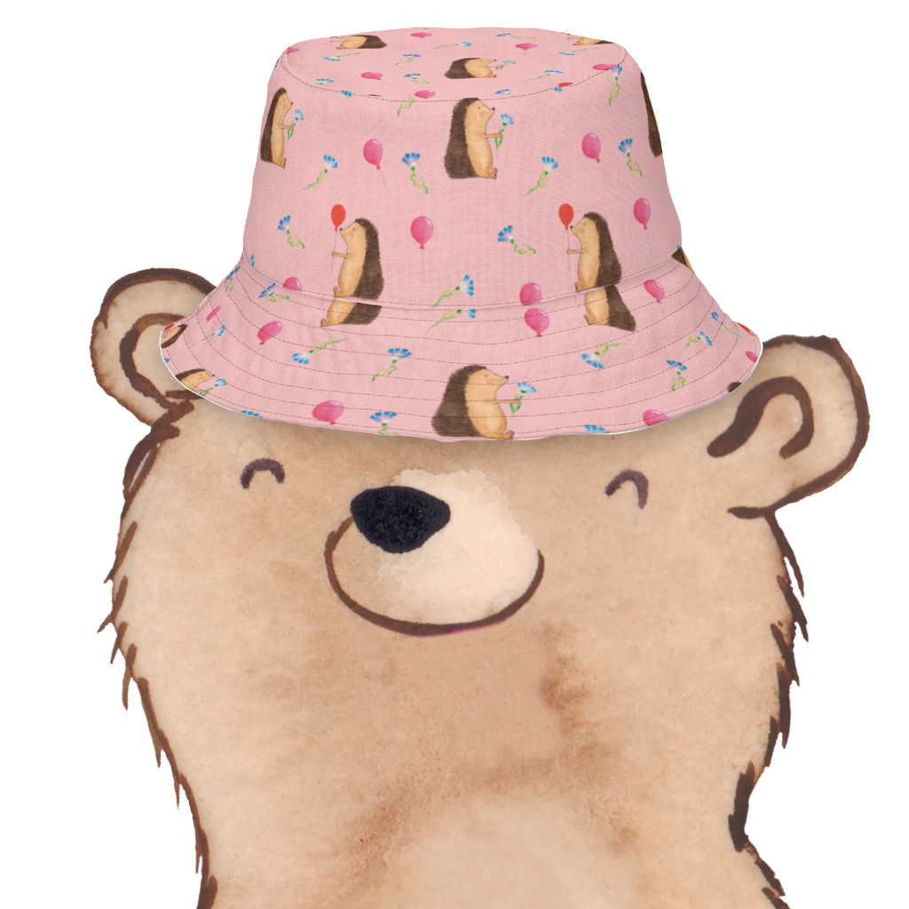 Sonnenhut Igel Luftballon Muster Strandhut, zweifarbiger Hut, Outdoorhut, Freizeithut, Anglerhut, Wendemütze, Fischerhut, Wendecap, Sonnenmütze, Sonnenhut, Wendehut, Sommerhut, Tiermotive, Gute Laune, lustige Sprüche, Tiere, Geburtstag, Geburtstagskind, Ballon, Glückwunsch, Happy Birthday, Herzlichen Glückwunsch, Igel