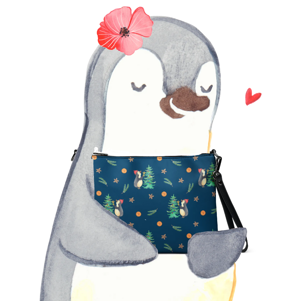 Handtasche Pinguin Weihnachtsbaum Muster Henkeltasche, Damentasche, Kleine Umhängetasche, Handtasche, Damen Umhängetasche, Taschen, Umhängetasche Damen, Abendtasche, Handtasche Damen, Kleine Handtasche Damen, Handtaschen Damen, Umhängetasche, Shopper Tasche, Weihnachten, Winter, Weihnachtsdeko, Nikolaus, Advent, Heiligabend, Wintermotiv, Pinguin