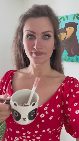 Panda-Scoop eine Portion Glück