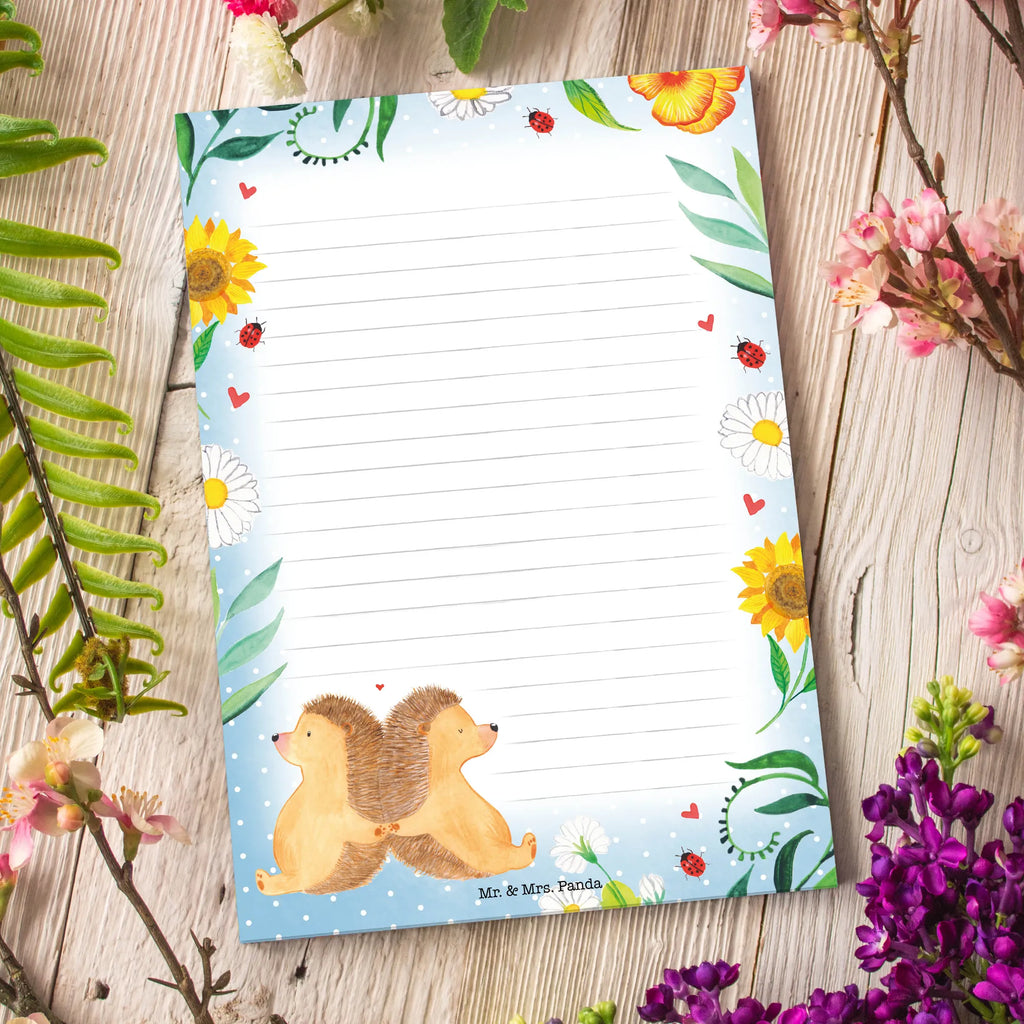 Notepad Hedgehogs in love A5, pad, notebook, writing pad, notepad, Love, Loving, Two, Together, Marriage, Engagement, Proposal of marriage, Love gift, gift for her, gift for him, anniversary gift, Wedding, Engaged, Gift, Friend, Anniversary, Hedgehog, Wedding anniversary, Married, Girlfriend, Proof of love, Partner, In love