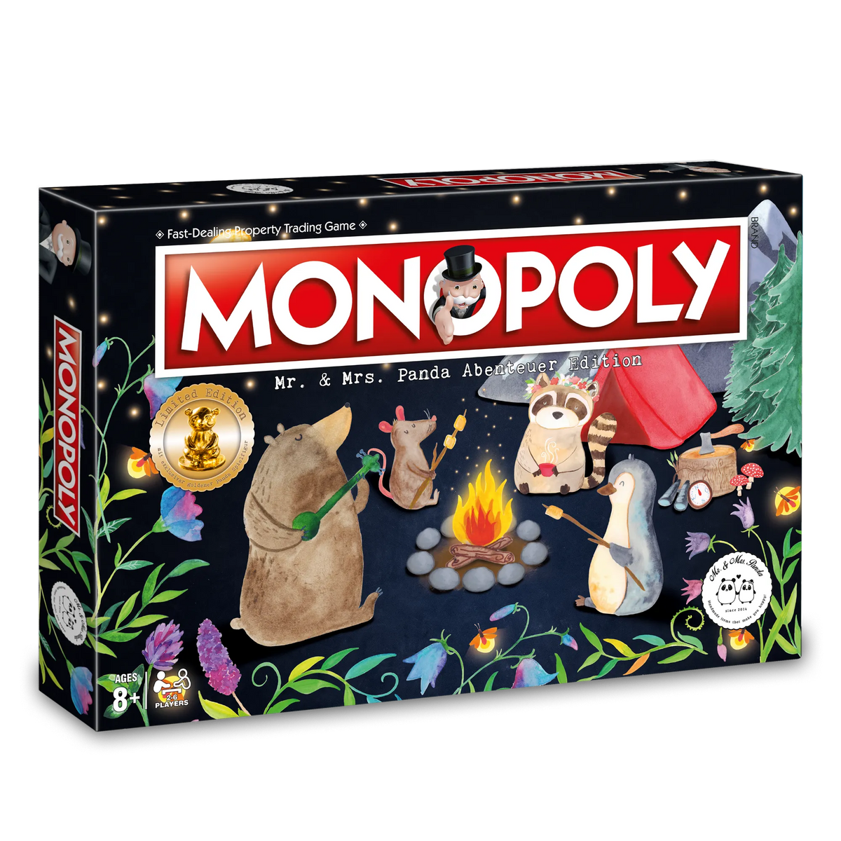 Monopoly Mr. & Mrs. Panda Abenteuer Edition Monopoly, Dekoration, Abenteuer, Natur, Outdoor, Blumen Deko, Frühlings Deko, Sommer Deko, positive Botschaft, Naturliebhaber
