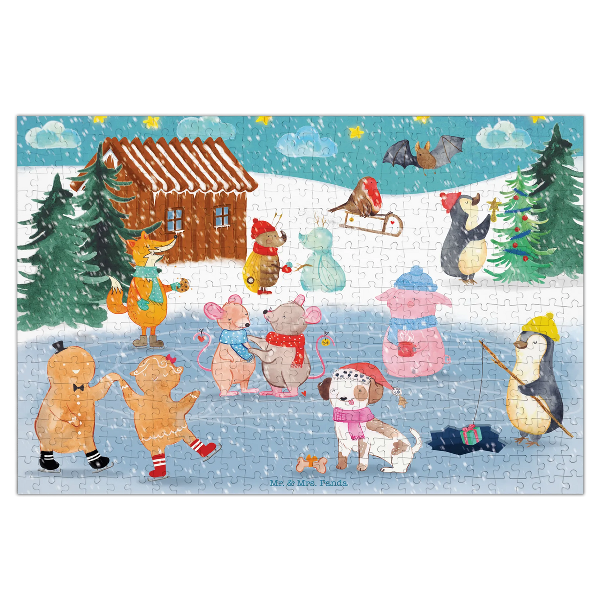 Puzzle pieces Ice skating fun puzzle, Puzzle, 500 pieces, Winter, Christmas, Christmas time, snow