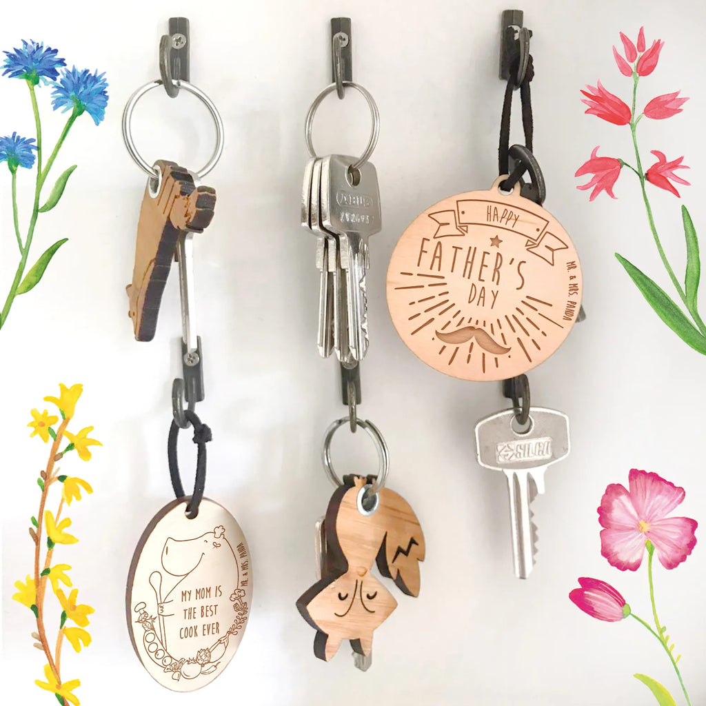 Mum and Dad keyrings Hippo Mama Cook mother, valentine's day, father, key ring, love gift, Family, Father's Day, Mother's Day, brother, sister, Mom, Dad, mother's day, son, family, birthday, mom, hippo, couple, present, daughter, love, christmas